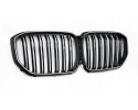 LED DUMMY GRILL KIDNEY BMW X5 G05 2019 BLACK GLOSS 2 RIBS ICONIC GLOW Quality of parts according to GVO P replacement with origi