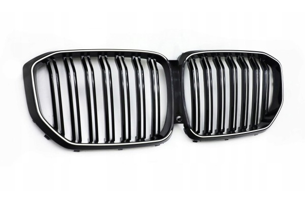 LED DUMMY GRILL KIDNEY BMW X5 G05 2019 BLACK GLOSS 2 RIBS ICONIC GLOW Quality of parts according to GVO P replacement with origi