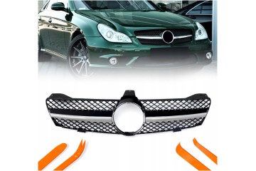 DUMMY GRILL MERCEDES CLS W219 C219 SILVER AMG STYLE 2005 2007