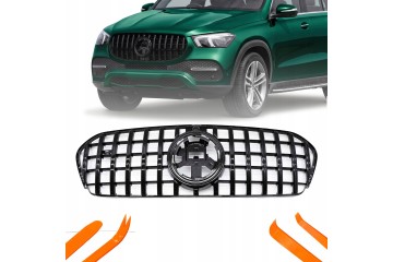 DUMMY GRILL MERCEDES DB GLE W167 2020 BLACK GLOSS GTR STYLE