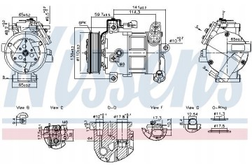G188DO_C Air conditioning compressor fits to FIAT 50 Catalog number of the part 890596