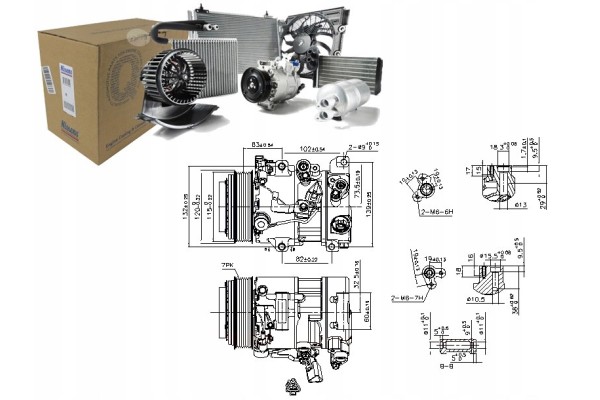 G0QQ2I_C Air conditioning compressor fits to TOYOTA Customs tariff code 84148080