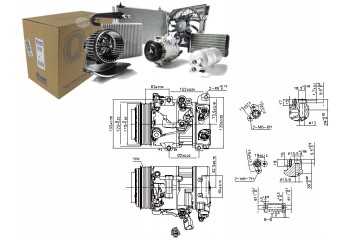 G0QQ2I_C Air conditioning compressor fits to TOYOTA Customs tariff code 84148080