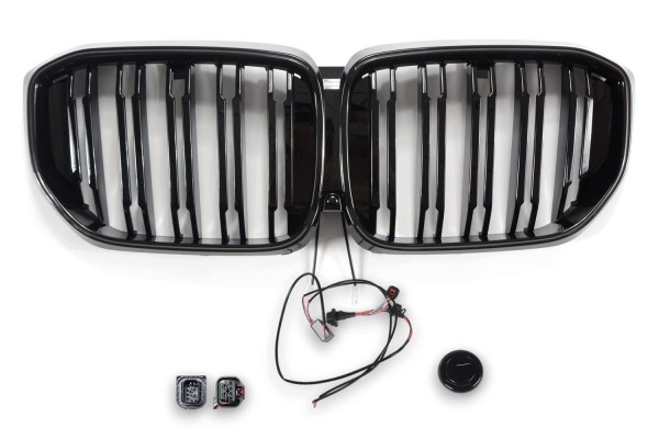 BMW X5 G05 LCI front grill LED black gloss