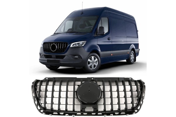 Mercedes Benz Sprinter W907 W910 grill Panamericana GT BLACK GLOSS