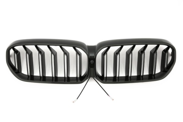 BMW 5 Series G30 G31 LCI LED grill Double Slat black gloss set left and
