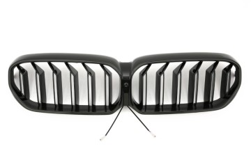 BMW 5 Series G30 G31 LCI LED grill Double Slat black gloss set left and