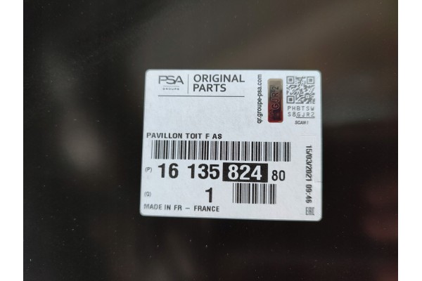 TOYOTA PROACE 2 II JUMPY VIVARO ZAFIRA EXPERT SPACETOURER ROOF 1613582480 Product weight with unit packaging 100 kg