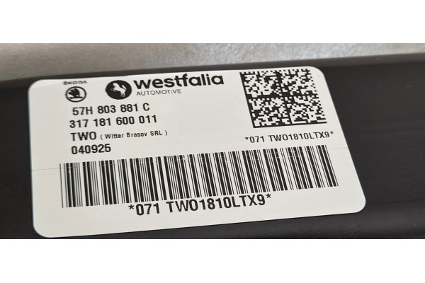 Enganche de Remolque Eléctrico Plegable Westfalia para Skoda Kodiaq II