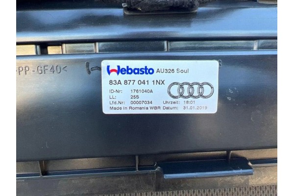 Techo AUDI 83A8770411NX 1.5L gasolina 110kW 2019