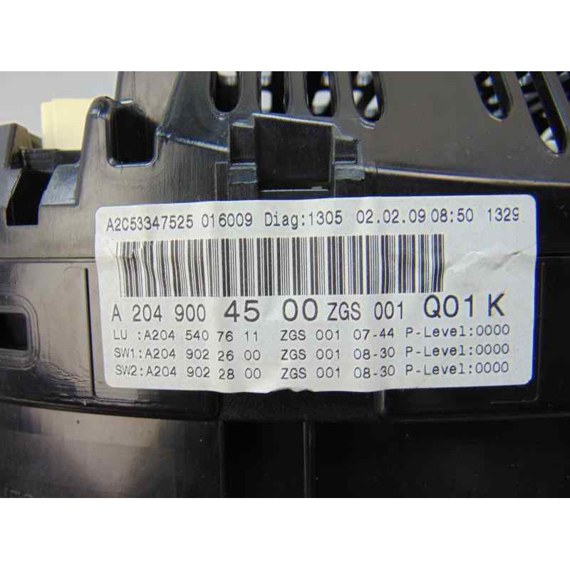 A2049004500 CUADRO INSTRUMENTOS MERCEDES-BENZ CLASE C (BM 204) BERLINA