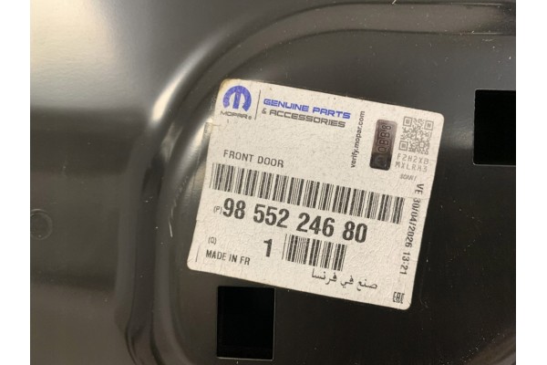 NEW ORIGINAL LEFT FRONT DOOR LEFT FRONT CITROEN C3 IV 4 24 26 Customs tariff code 87082990