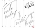NEW ORG QUADRANT SIDE PLATING POST THRESHOLD LEFT FRONT DACIA SANDERO AND Catalog number of the part 6001551576 DACIA 123AUTOCZE