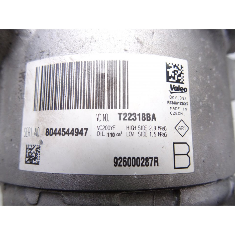 92600287R COMPRESOR AIRE ACONDICIONADO DACIA SANDERO II