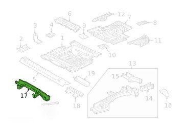 LEXUS RX IV 2015- VIGA DE SOPORTE DEL PISO DEL MALETERO TRASERO REFUER