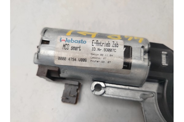 SMART 450 CONVERTIBLE WEBASTO ROOF MOTOR 00004794V006 93007C Car type passenger cars