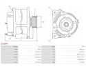 A3308PR ASP ALTERNATOR AS PL AS PL Alternator charging current 180 A