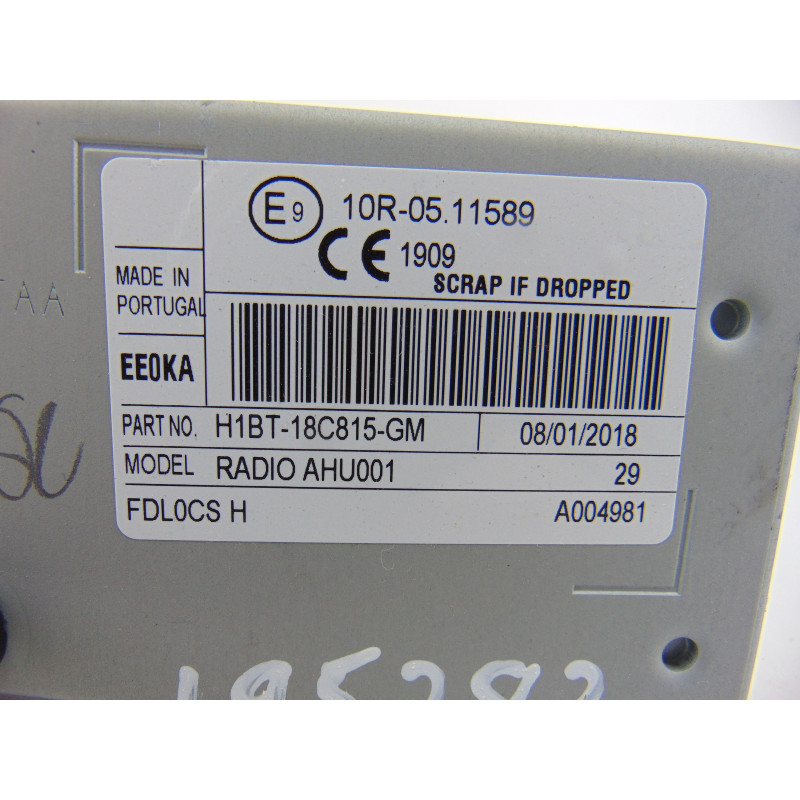 H1BT-18C815-GM SISTEMA AUDIO / RADIO CD FORD FIESTA (CE1) Trend 2018 H1BT-18C815-GM 195283 FORD - 3
