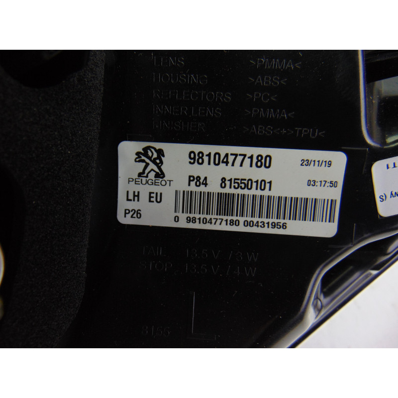 9810477180 PILOTO TRASERO IZQUIERDO PEUGEOT 3008