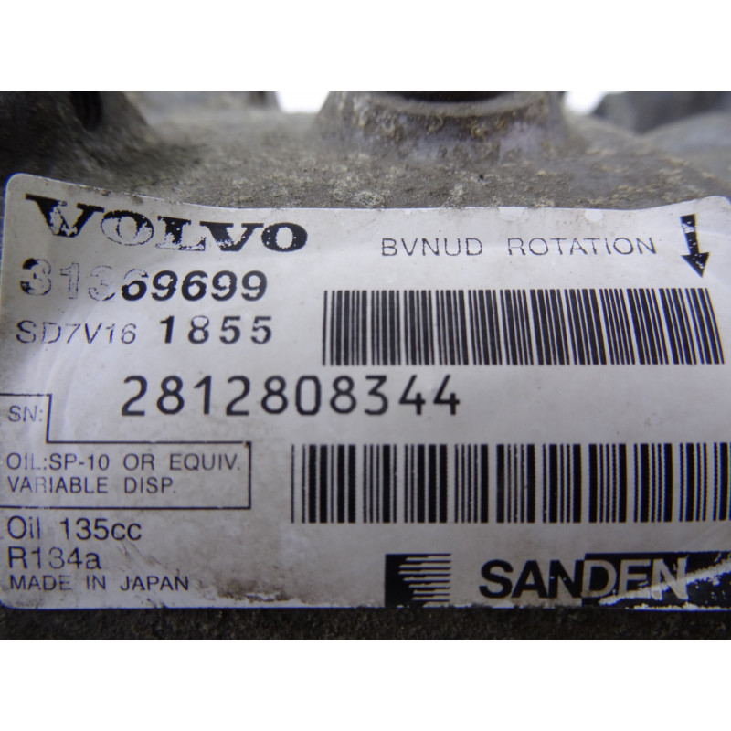 31369699 COMPRESOR AIRE ACONDICIONADO VOLVO V60 FAMILIAR