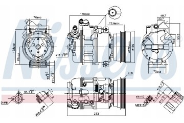 NIS89112_L AIR CONDITIONING SPRAYER Catalog number of the original BMW 64526904017 BMW 64526914369 BMW 64528363275 BMW 645283772