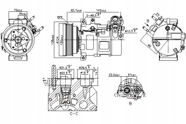 645 543_B AIR CONDITIONING COMPRESSOR EAN GTIN 5707286479289