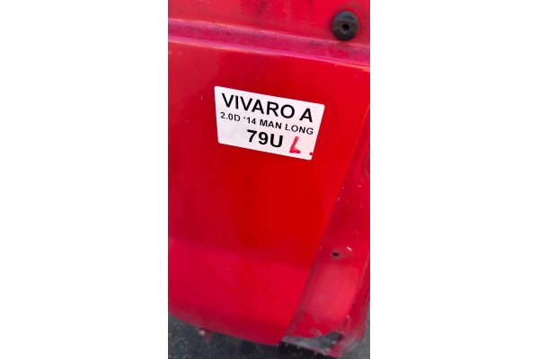 REAR LEFT Opel VIVARO A Bus X83 LAK 79U 01 14