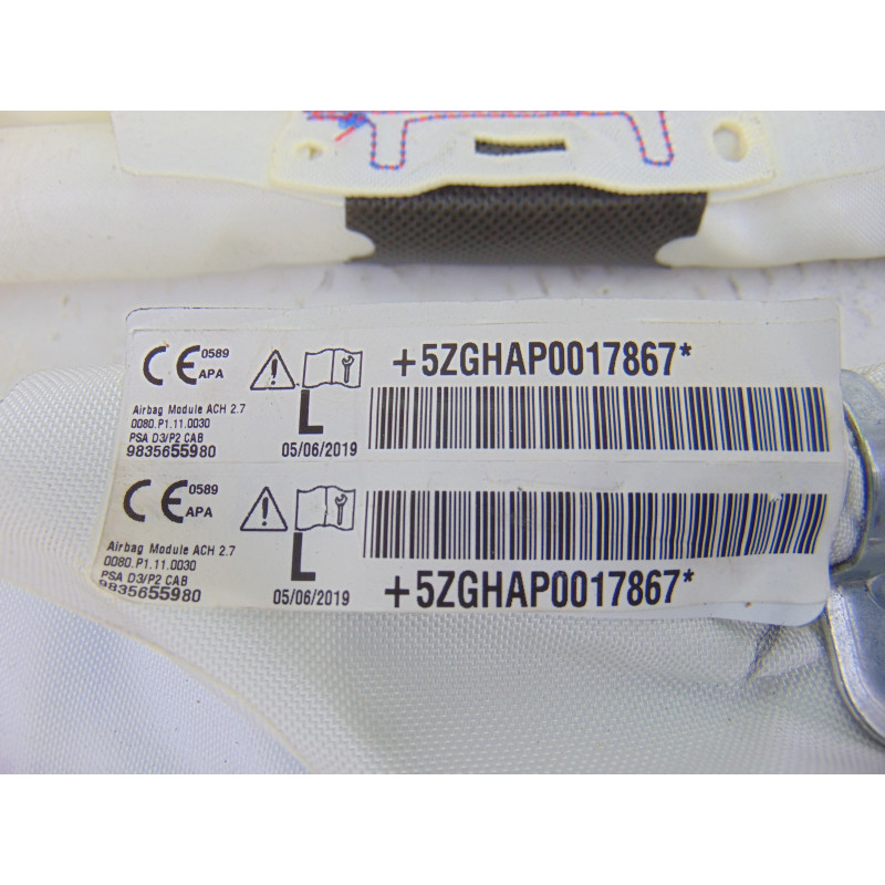 9835655980 AIRBAG CORTINA DELANTERO IZQUIERDO DS 3 CROSSBACK