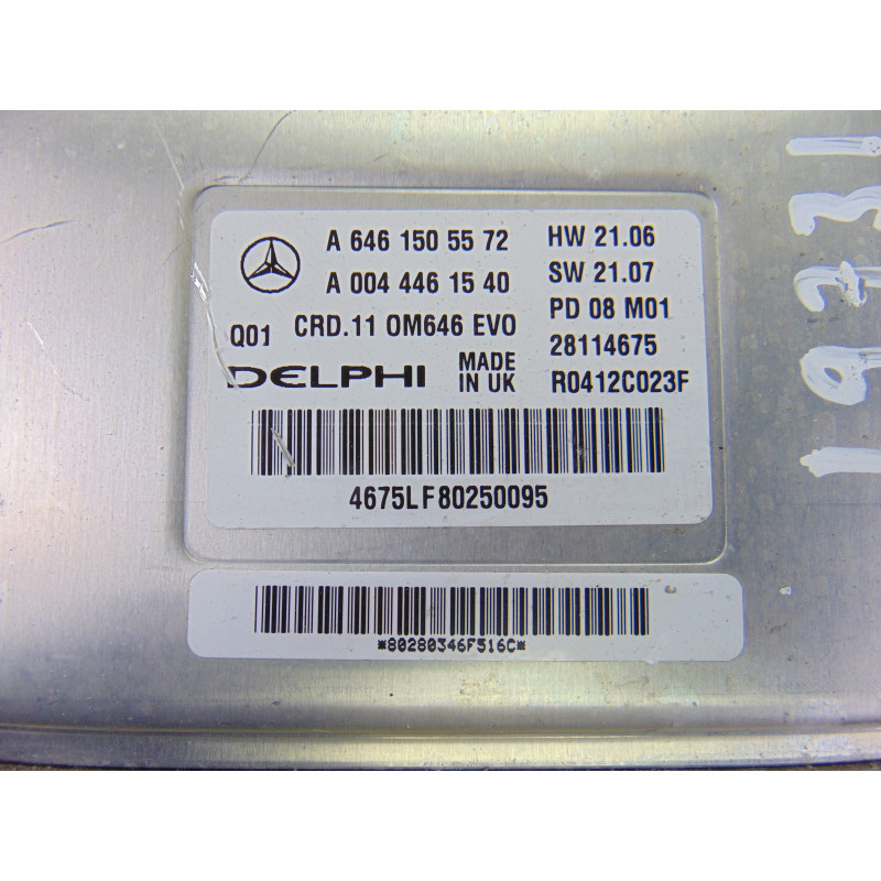 A6461505572 CENTRALITA MOTOR UCE MERCEDES-BENZ CLASE E (BM 211) BERLINA