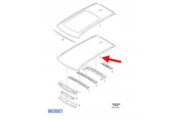 ROOF PLATING WITHOUT PANORAMA VOLVO XC90 2016 OEM OE 32353924 Catalog number of the part 32353924
