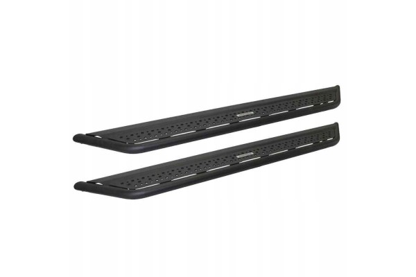 Side thresholds mounted to the frame Go Rhino Dominator D6 Double Cab Packaging status original