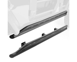 Side thresholds mounted to the Go Rhino frame