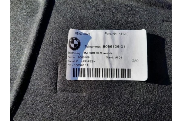 BMW Series 3 M3 G81 G21 LCI rear panel 41 00 7886982 right touring wagon Catalog number of the part 7886982