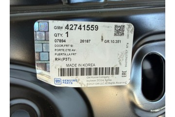 Right front door OPEL MOKKA A 42741559 NEW ORIGINAL Car type passenger cars