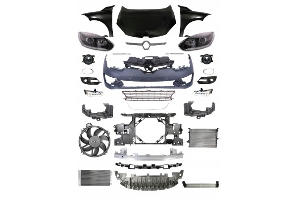 MEGANE III 12 16 FRONT MASK BUMPER BELT LAMP