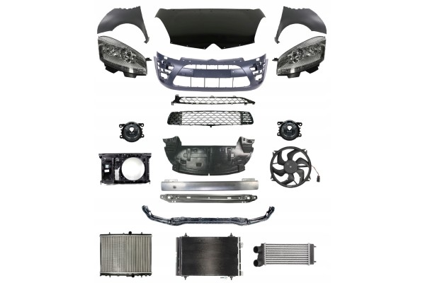 CITROEN C4 PICASSO 06 10 FRONT MASK BUMPER BELT FENDER LAMP