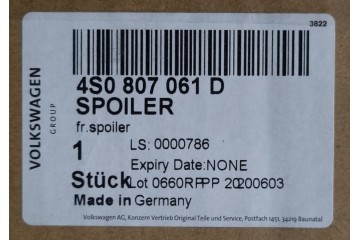 Spoiler delantero de paragolpes de carbono Audi R8 RS8 4S 4S0807061D