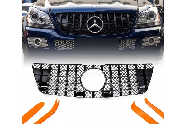 DUMMY GRILL MERCEDES DB ML W164 09 12 BLACK GLOSS GTR STYLE