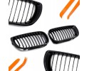 DUMMY GRILL KIDNEY BMW 3 E46 03 07 BLACK GLOSS 1 RIB Packaging status original