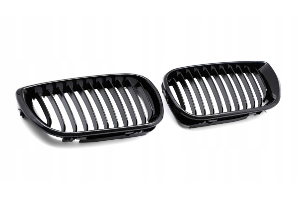 DUMMY GRILL KIDNEY BMW 3 E46 03 07 BLACK GLOSS 1 RIB Catalog number of the original 51137030545 51137042961 BM1200126 5113703054