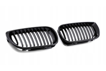 DUMMY GRILL KIDNEY BMW 3 E46 03 07 BLACK GLOSS 1 RIB Catalog number of the original 51137030545 51137042961 BM1200126 5113703054