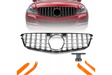 DUMMY GRILL MERCEDES DB C W204 07 14 SILVER GTR STYLE
