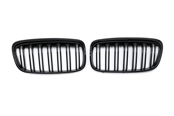 DUMMY GRILL KIDNEY BMW 2 F45 14 17 BLACK GLOSS M PACKAGE 2 RIBS Packaging status original