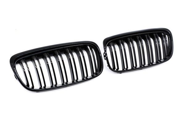 DUMMY GRILL KIDNEY BMW 2 F45 14 17 BLACK GLOSS M PACKAGE 2 RIBS Part manufacturer TOPGER