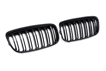 DUMMY GRILL KIDNEY BMW 2 F45 14 17 BLACK GLOSS M PACKAGE 2 RIBS Part manufacturer TOPGER