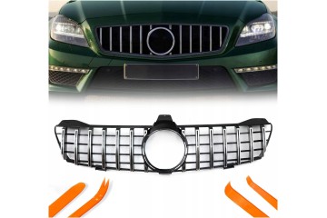 DUMMY GRILL MERCEDES CLS W219 C219 SILVER GT R STYLE 2005 2007