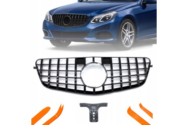 DUMMY GRILL MERCEDES DB E W212 09 12 BLACK GLOSS GTR STYLE