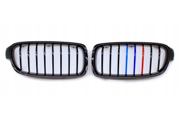 DUMMY GRILL KIDNEY BMW 3 F30 F31 12 19 BLACK GLOSS COLOR M PACKAGE 2 RIBS Catalog number of the part KRG BMW 199 X