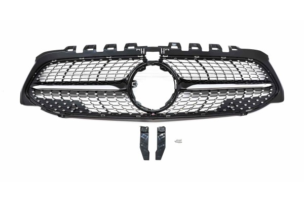 DUMMY GRILL MERCEDES DB C W177 2019 2023 BLACK GLOSS DIAMOND Packaging status original