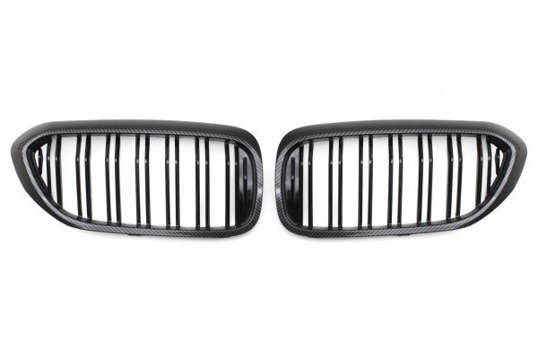 DUMMY GRILL KIDNEY BMW 5 G30 G31 CARBON COLOR 2 RIBS 2018 2020 Packaging status original